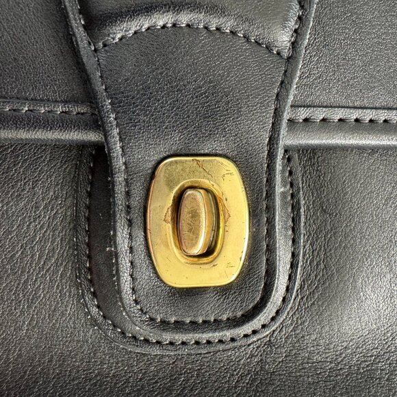 Vintage Coach 5180 Navy Leather Briefcase - Picture 5 of 14